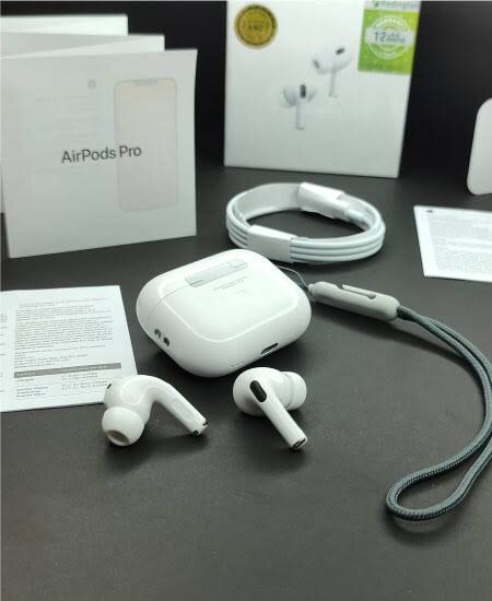 Airpods 2 PRO Full Options With Lane Yard , Active Buzzer , Type C Charging