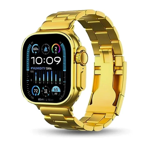 X90 Ultra 2 Max Golden Smartwatch – 2.2 Inch Big Display – Wireless Charging – 49mm – Men And Woman Wear